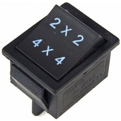 andos Náhradní přepínač pohonu 2x2 / 4x4, 2 pin, pro dětská vozítka, černý – Zboží Dáma