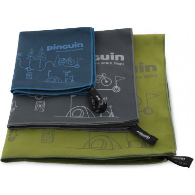 Pinguin Ručník Micro Towel L 60x120 Map zelená – Zboží Mobilmania