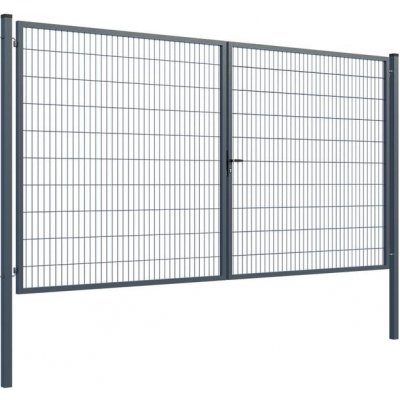 EKOfence Brána 2kř. Square ZnPVC 4000x2000mm, antracit – Sleviste.cz