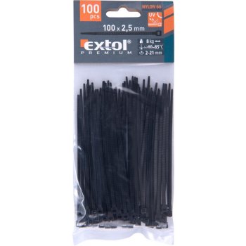 EXTOL Premium 8856152 Stahovací pásky 100x2,5 mm 100 ks