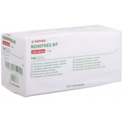 KOMPRES NT krytí 10 x 20 cm z netkaného textilu nesterilní 100 ks – Hledejceny.cz