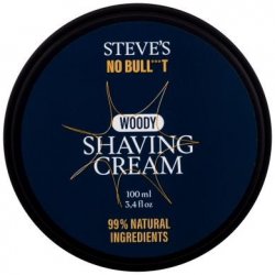 Steve´s No Bull***t Woody Shaving Cream změkčující holicí krém 100 ml