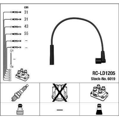 Sada kabelů pro zapalování NGK 6019 | Zboží Auto