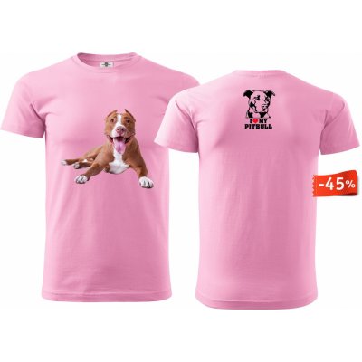 Tričko I Love My Pitbull Růžová – Hledejceny.cz