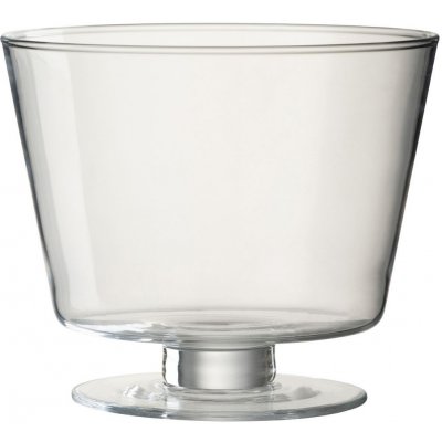 Transparentní skleněná váza na nožičce Olivia - Ø 19*16 cm - J-Line by Jolipa – Hledejceny.cz