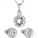 Swarovski sada šperků s krystaly náušnice a přívěsek růžové kulaté 39352.3 fuchsia – Hledejceny.cz