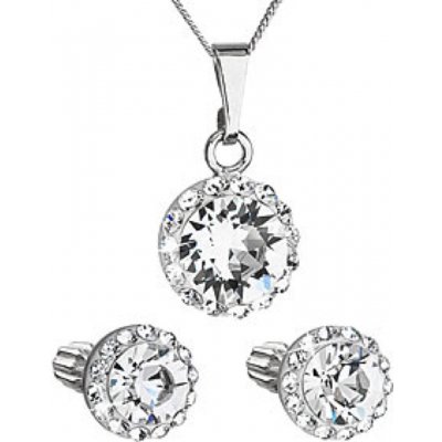 Swarovski sada šperků s krystaly náušnice a přívěsek růžové kulaté 39352.3 fuchsia – Hledejceny.cz