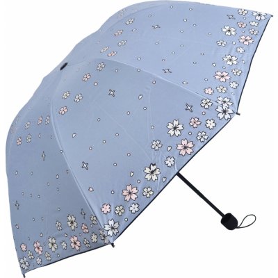 Deštník s kytičkami modrý