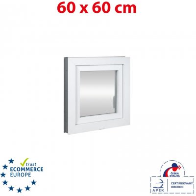 Okna Hned Plastové okno 60x60 cm bílé otevíravé i sklopné pravé – Sleviste.cz