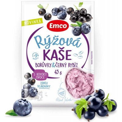 Emco Rýžová kaše borůvky & černý rybíz 45 g – Zboží Dáma
