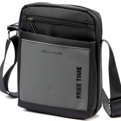 Pierre Cardin Značková pánská taška přes rameno šedo černá TP120512 – Zboží Dáma