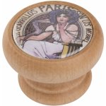 Walteco Paris průměr 40 mm dřevo přírodní – Zboží Mobilmania