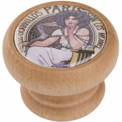 Walteco Paris průměr 40 mm dřevo přírodní – Zboží Mobilmania