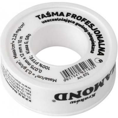 Redats 05-00-90, Teflonová těsnicí páska 12mm, 10m – Hledejceny.cz