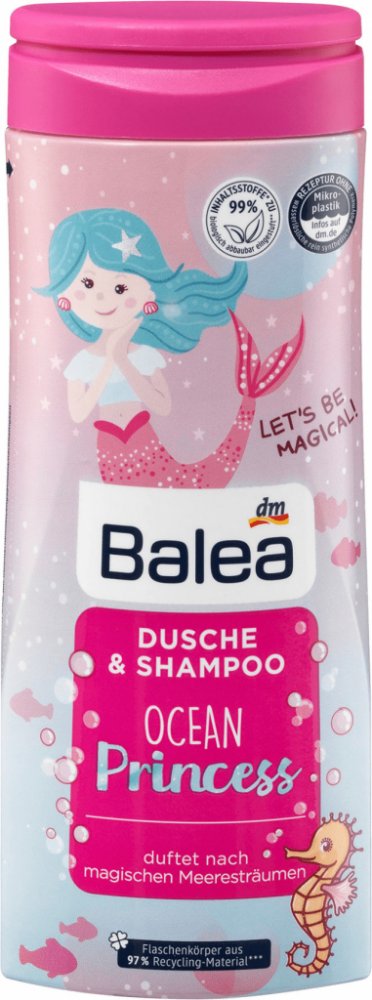 Balea Princess sprchový gel & šampon 2v1 Ocean 300 ml | Srovnanicen.cz