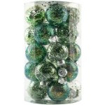 DECOLED Luxusní sada ozdob 25 ks. prům. 7 cm tmavě zelená – Hledejceny.cz