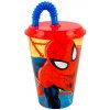 Dětská láhev a učící hrnek Storline kelímek s brčkem a víčkem Spiderman 430 ml ST33430