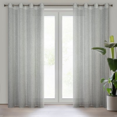 EUROFIRANY ZÁVĚS NA KROUŽCÍCH KENDAL 140X250 CM STŘÍBRNÁ – Sleviste.cz