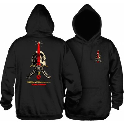 POWELL PERALTA SKULL AND SWORD HOOD Black