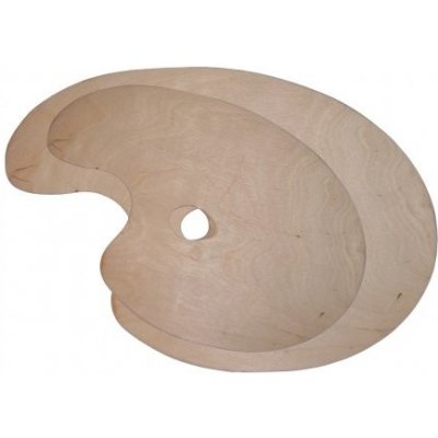 Dřevěná malířská paleta oválná no. 4 / 20x30 cm – Zboží Mobilmania