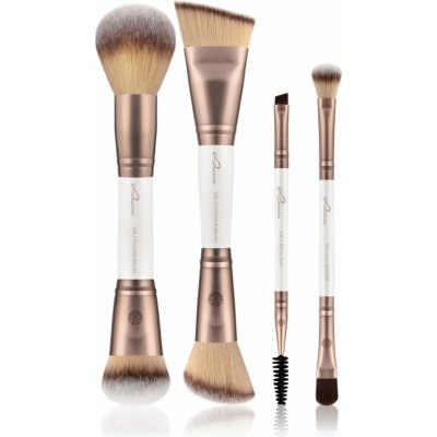 Luvia Cosmetics Mirage 4|8 Duo Pinselset oboustranný štětec na obličej 2x2 ks + oboustranný štětec na oči 1 ks + oboustranný štětec na obočí 1 ks – Zboží Mobilmania