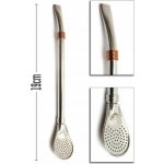Mercedes Titanium bombilla s růžově-zlatým prstencem 19 cm stěteček – Zboží Dáma