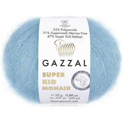 Příze Super Kid Mohair 64420 světle modrá – Zboží Mobilmania