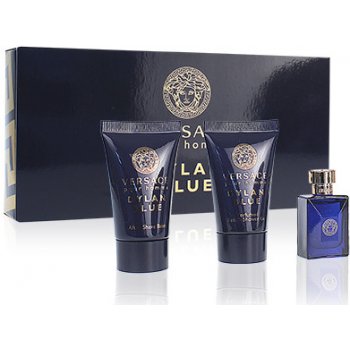 Versace Pour Homme Dylan Blue EDT 5 ml + sprchový gel 25 ml + balzám po holení 25 ml dárková sada