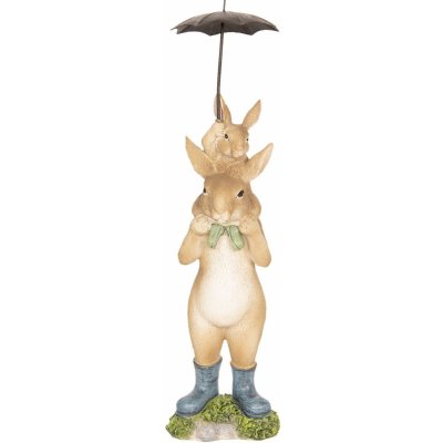 Clayre & Eef Dekorace králíci pod deštníkem 8*7*25 cm – Hledejceny.cz