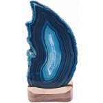 Nefertitis Achát modrý svícen plátek NF188 - cca 8 - 10 cm – Zboží Dáma