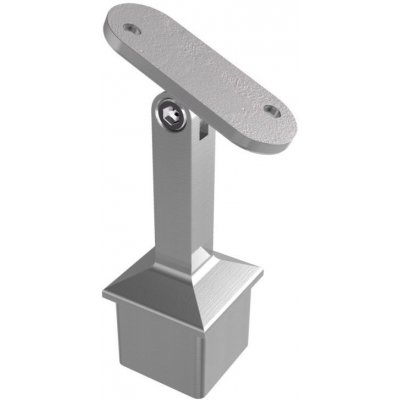 Hahn Steel Nerezový držák madla (plochý základ) pro sloupek 40 x 40 x 2,0 mm, AISI 304-brus – Zboží Mobilmania