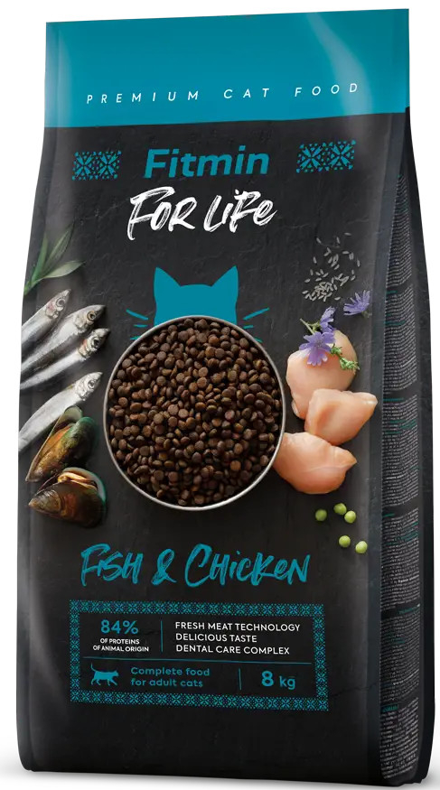 Fitmin cat For Life Adult Fish and Chicken 8 kg