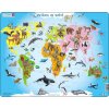 Puzzle Larsen Výukové Zvířata ve světě 28 dílků