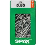 Spax Uni vrut zápust.hlava T-Star+ T20 4CUT část.závit Wirox 5 x 80 mm 150 ks – Hledejceny.cz