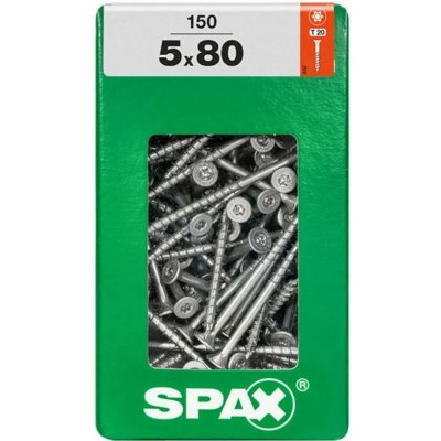 Spax Uni vrut zápust.hlava T-Star+ T20 4CUT část.závit Wirox 5 x 80 mm 150 ks – Hledejceny.cz