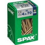 Spax Yellox Univerzální vrut, ø 4,5 × 70 mm, PZ2, zápustná hlava, 50 ks 4081020450707 – Hledejceny.cz