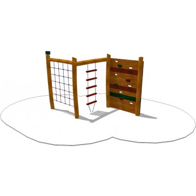 Playground System sestava z akátu Prolézačka Paraván