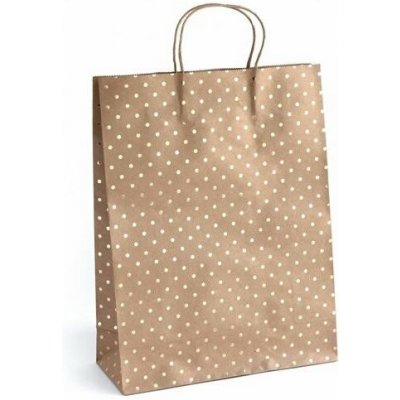 Galeria Papieru Dárková taška - XL, 39 x 30 cm, kraft, zlaté puntí – Zboží Živě