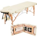 A YAHEETECH Masážní stůl 610888 cream, nosnost 250 kg – Sleviste.cz