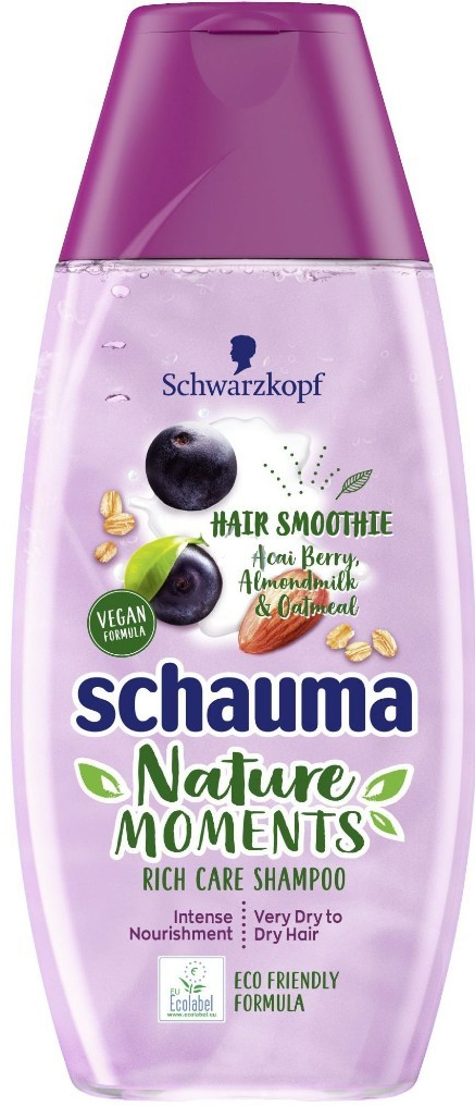 Schauma Nature Moments Acai Mandlové mléko Ovesné vločky Shampoo 350 ml