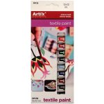 Artix paints barvy na textil 12 ks 12 ml – Zboží Mobilmania