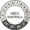 Kontrolní kolečka Příští kontrola2 2024-2027 samolepící vinylová fólie 25 mm aršík 30 kusů