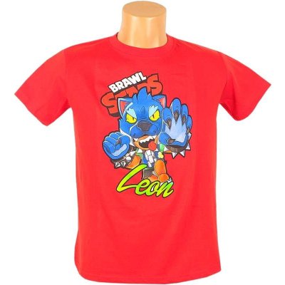 dětské tričko Brawl stars Leon červená – Sleviste.cz