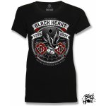 BLACK HEART SWALLOW ROSE Černá – Zboží Dáma