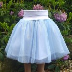 Dětská dívčí tylová sukně se spodničkou bílá/modrá – Zboží Dáma