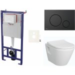Závěsný WC set SAT do lehkých stěn / předstěnová montáž + WC Vitra Integra SIKOSSINTRE68K – Zboží Mobilmania
