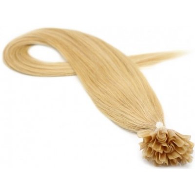 60cm 100% lidské vlasy pro metodu keratin 0,5g/pramen přírodní blond – Zboží Dáma