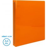 LUMA Pořadač A4 40 mm 4 kroužkový oranžový – Zboží Živě