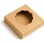 KRAFTHOUSE.EU Kraftová dárková krabička čtvercová s okénkem KM-001KO Okno: Srdce – Hledejceny.cz