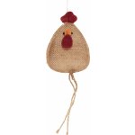 IB LAURSEN Závěsná velikonoční dekorace Hen long Legs Modrá, béžová barva, textil – Zboží Dáma